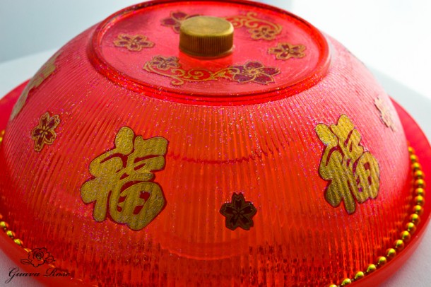 Chinese candy holder, front view