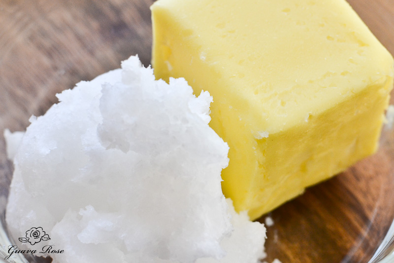 Coconut oil and dairy butter