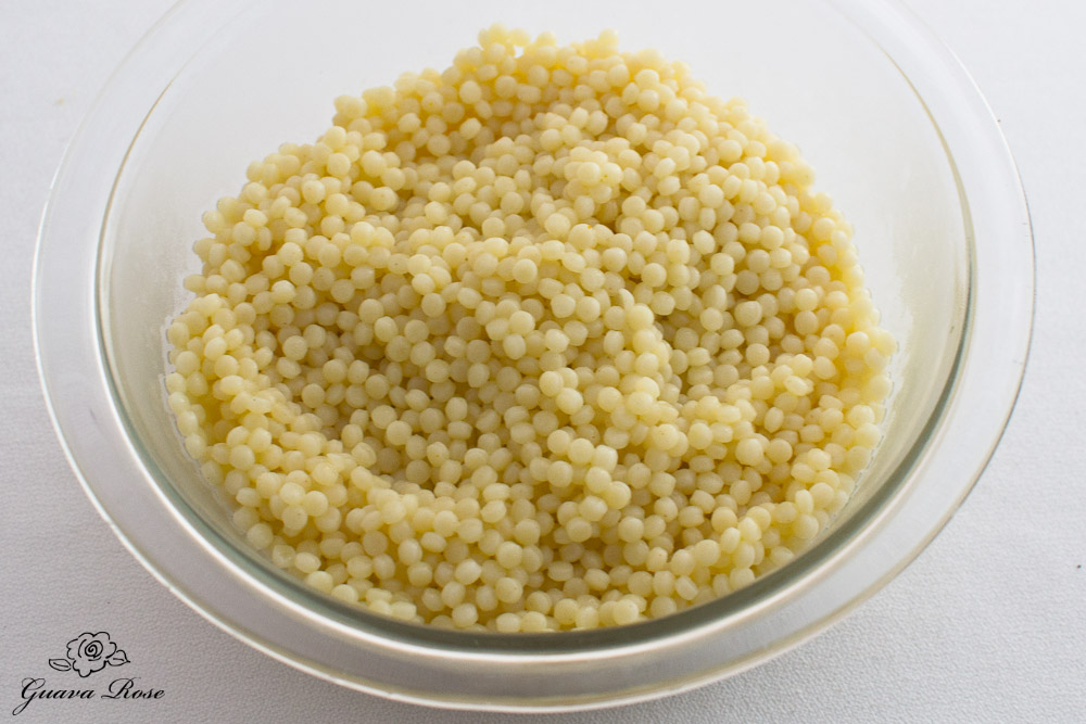 Pearl couscous, cooked