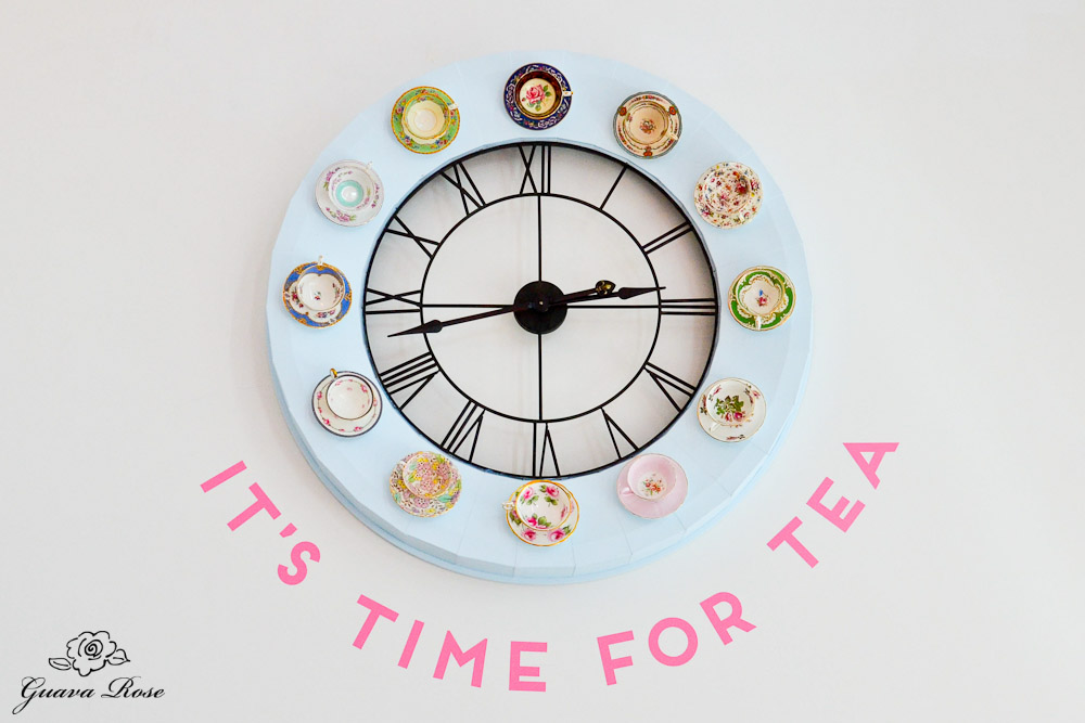 Teacups and Saucers wall clock