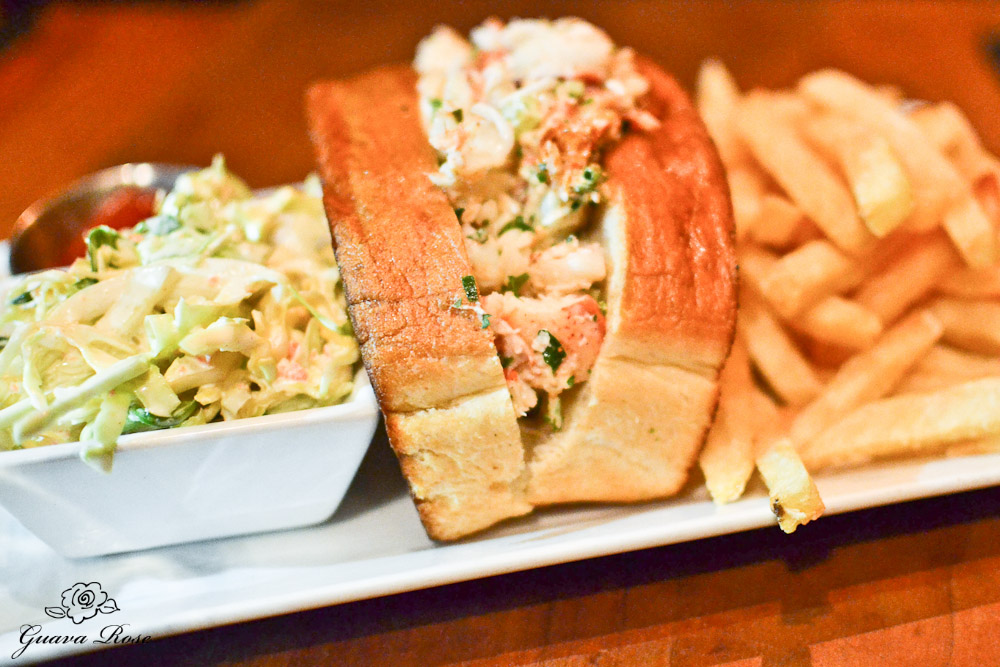 Lobster Roll, coleslaw and fries