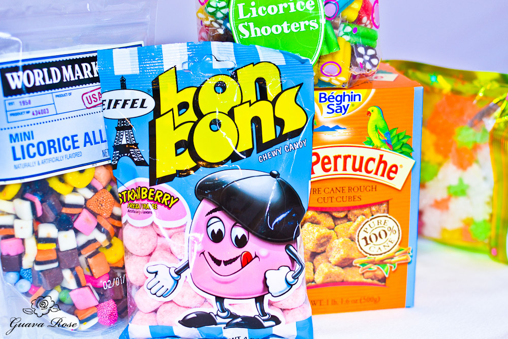 Bon bons, sugar cubes, and candies