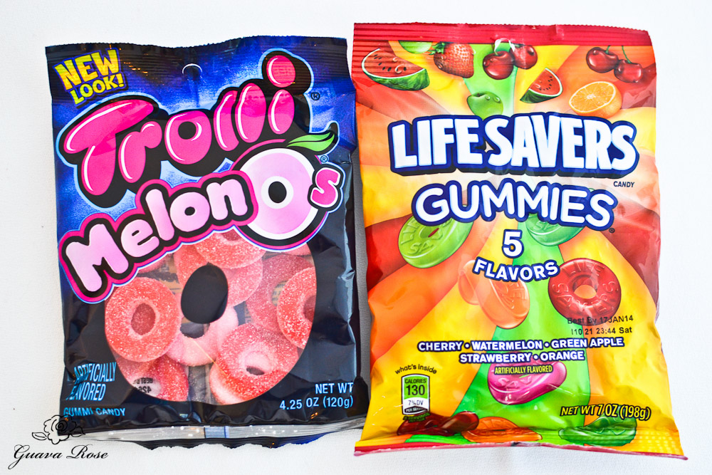 Gummy candy used for donut shapes