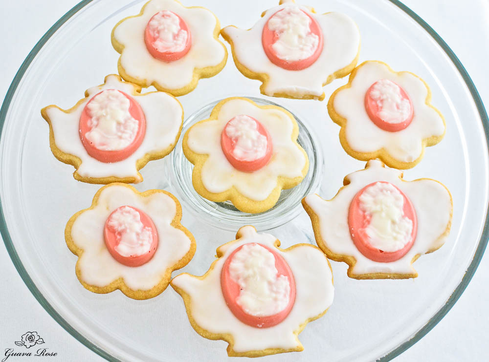 Coconut Cream Cameo Cookies, clear background