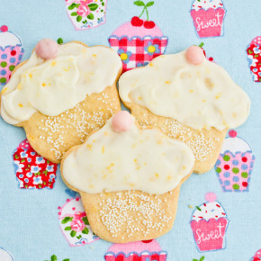 Frosted Lemon Shortbread Cookies