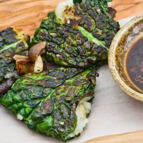 Charred Kale Sticky Rice Dumplings