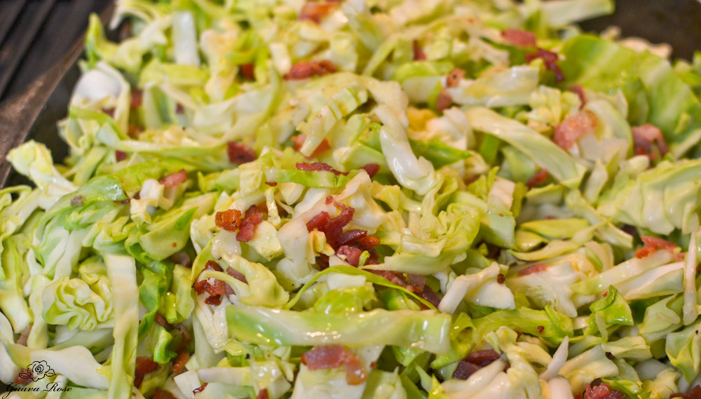 Adding cabbage to bacon