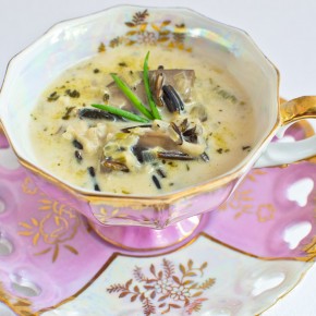 Wild Rice, Leek, and Mushroom Soup