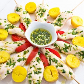 Cold Poached Chicken Tenderloins with Ginger and Green Onion Sauce